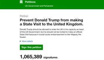 Más de un millón de británicos piden cancelar la visita de Trump a Reino Unido