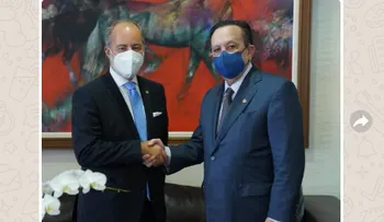 Gobernador Valdez Albizu recibe al nuevo embajador de Italia en el país, Stefano Queirolo Palmas
