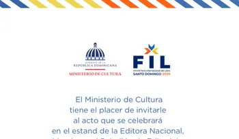 Invitación acto que se celebrará en el estand de la Editora Nacional