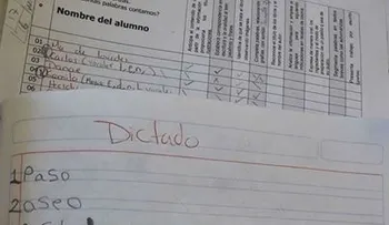 El dictado del profesor a un niño de seis años que se viraliza