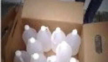 Decomisan contrabando de clerén y alcohol isopropílico; apresan tres