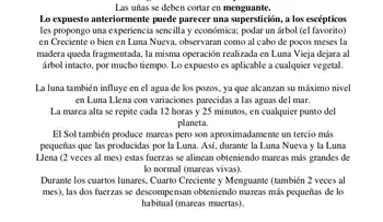 ¿La luna hace que crezcan más el pelo, las uñas o los cultivos?