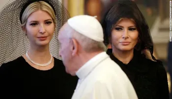 El acertado atuendo de Melania Trump en su primera gira internacional como primera dama