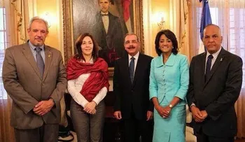 Presidente Medina recibe a Mariela Castro, hija del gobernante cubano 