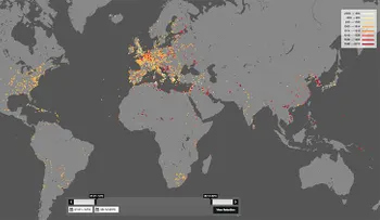 Todas las batallas del mundo de los últimos 4.000 años, reunidas en un impresionante mapa