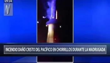 Se quema una enorme estatua de Cristo en Perú en vísperas llegada del papa Francisco