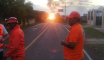 Se incendia envasadora de gas en San José de las Matas