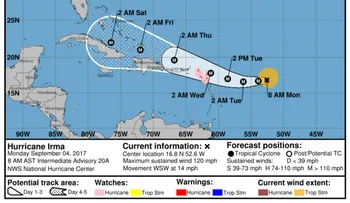 El país podría ser afectada por IRMA el jueves o en la madrugada del viernes; ONAMET emite Alerta Meteorológica Temprana 