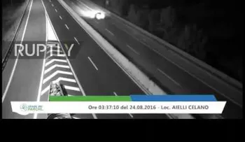 El momento exacto del terremoto de Italia, captado por cámaras de vigilancia