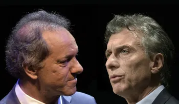 Scioli y Macri, cara a cara en el balotaje para la presidencia de Argentina