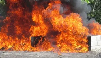 Procuraduría incinera cerca de mil kilos de drogas