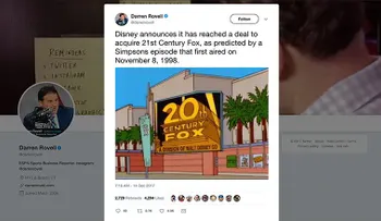 "Los Simpson" predijeron que Disney compraría Fox? hace casi 20 años