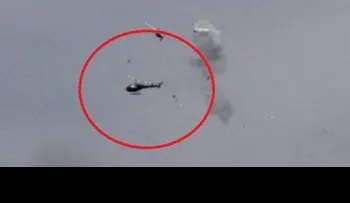 Momento en el que chocan dos helicópteros en Argentina (VIDEO) 