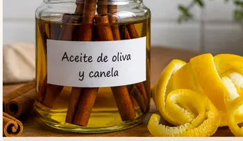 Mezcla natural de oliva, limón y canela como aromatizante casero