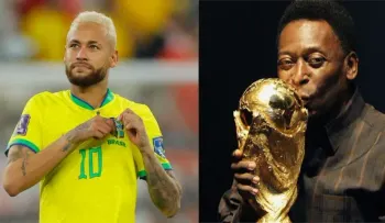 Neymar recoge trofeo para Pelé como el "Jugador de la historia"