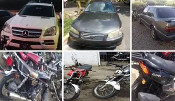 Policía recupera en 10 vehículos robados y detiene a cinco personas