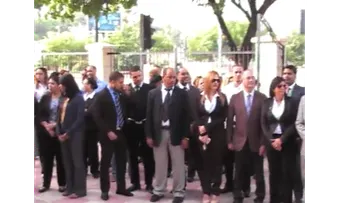 Jueces y empleados protestan en demanda del 2.6% del presupuesto en Moca