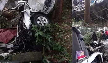 Una persona muerta, Carlos de Jesús Herrera, y otra herida al chocar vehículo contra un árbol en la Autopista Duarte