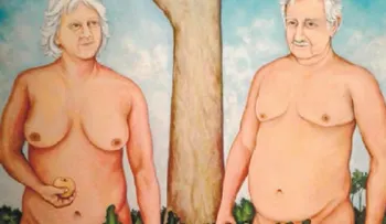 Retiran polémico cuadro Mujica y su esposa desnudos