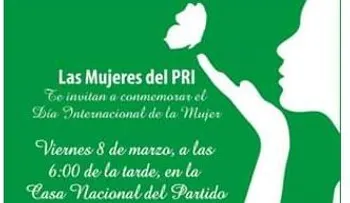 El PRI realizará acto para reconocer a las mujeres, este viernes 8 de marzo