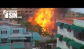 Imágenes del  momento que explota planta de gas en SDE (VIDEO)