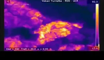Un VIDEO espectacular en infrarrojo del corazón del volcán en erupción de Costa Rica