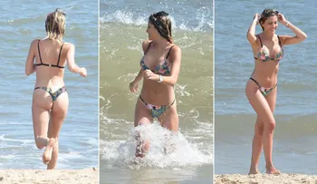 ¡La diosa del momento! El chapuzón sexy de Cande Ruggeri en Punta del Este