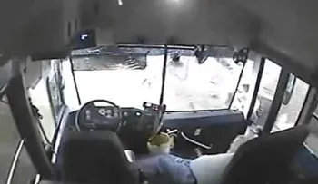 Video: Autobús choca contra camión porque conductor leía mensaje en celular