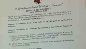 Sala Capitular del ADN conocerá contrato a pocos días de entrega
