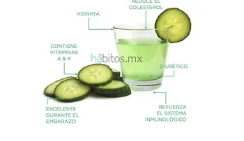 Agua de pepino adelgazante, alcalinizante y desintoxicante