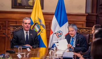 Presidente Abinader se reúne con su homólogo Guillermo Lasso en el Palacio Presidencial