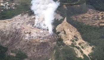 Fuego afecta vertedero de Haina
