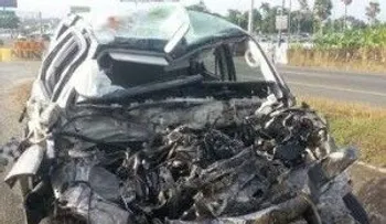 Dos muertos en accidente de tránsito en la autopista Duarte