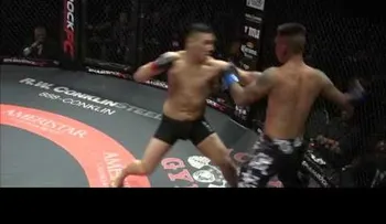 No lo puedo creer: Dos luchadores se noquean al mismo tiempo