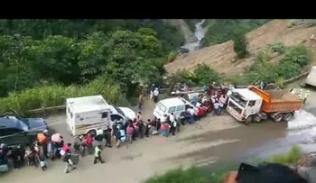 Terribles deslizamiento en la Comunidad Calabatea