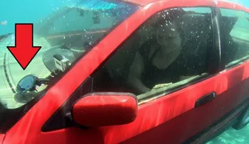 Anota: Un truco que puede salvarte la vida, si alguna vez quedas atascado en un auto que se hunde