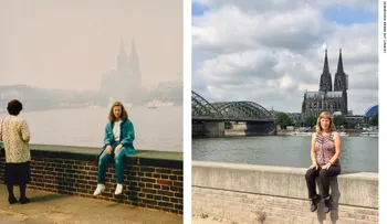 30 años después, esta mujer se tomó exactamente las mismas fotos en Europa
