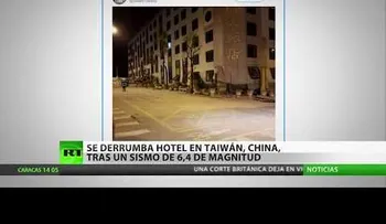 El hotel que se derrumbó en Taiwán tras el sismo de 6,4