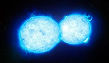 Telescopio detecta el extraordinario "beso" de dos estrellas 