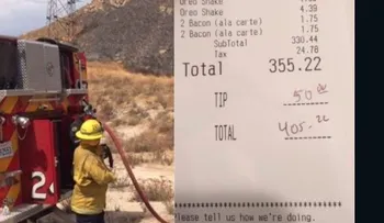 Misteriosa mujer paga la cena de 25 bomberos exhaustos