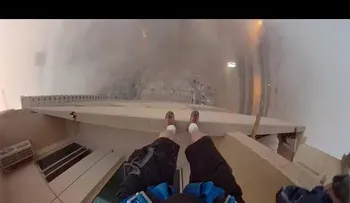 El increíble salto de un piso 29° para ir a comprar leche 