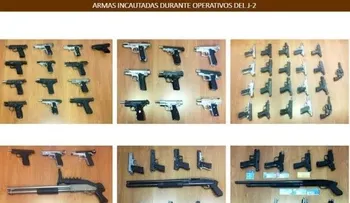Defensa ocupa 68 armas de fuegos y varias máquinas tragamonedas