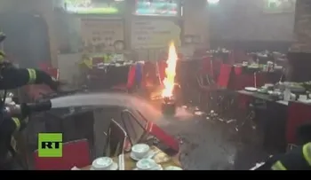 Un tanque de gas se enciende en un restaurante y desata el pánico