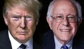 El socialista Sanders y el magnate Trump... opuestos y cercanos