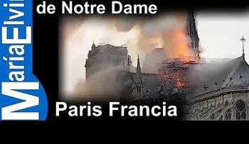 Se incendia la catedral de Notre Dame de París