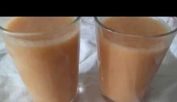 Rico y saludable batido de plátano y zanahoria