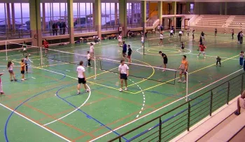Neyba barre en el torneo nacional de bádminton
