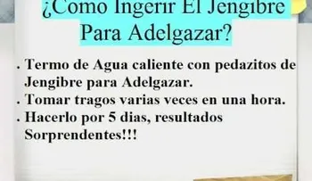 Jengibre para adelgazar y lo que hay que tener en cuenta 