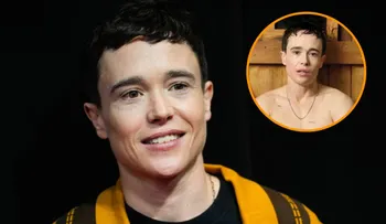 Elliot Page posa con el torso descubierto en una sesión fotográfica LGBTQ+ en los baños públicos de Nueva York