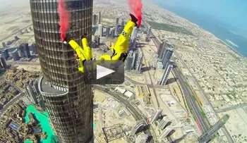 Video: increíble caída libre desde el edificio más alto del mundo
